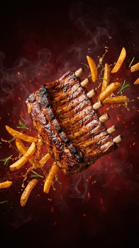 Tira de churrasco a la brasa