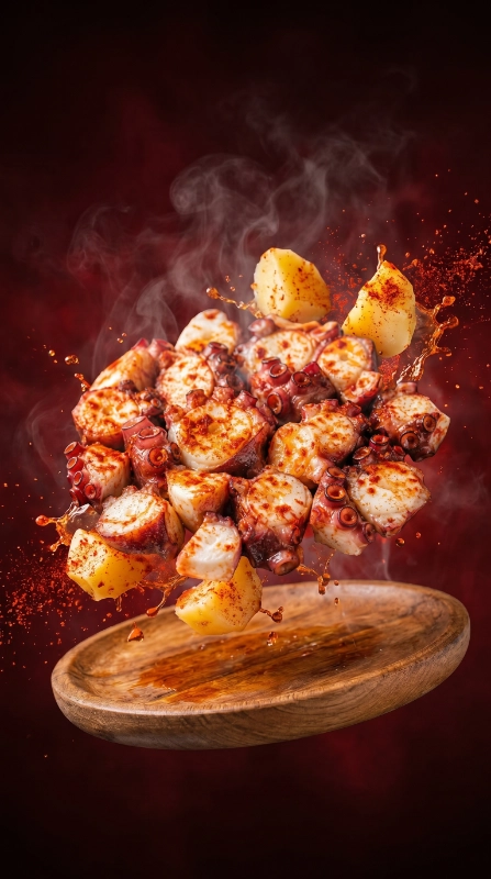 Pulpo a feira con pimentón